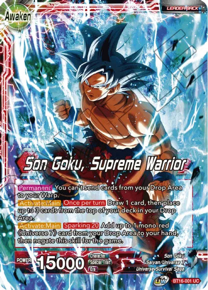 Son Goku // Son Goku, Supreme Warrior (BT16-001) [Realm of the Gods] | Rock City Comics