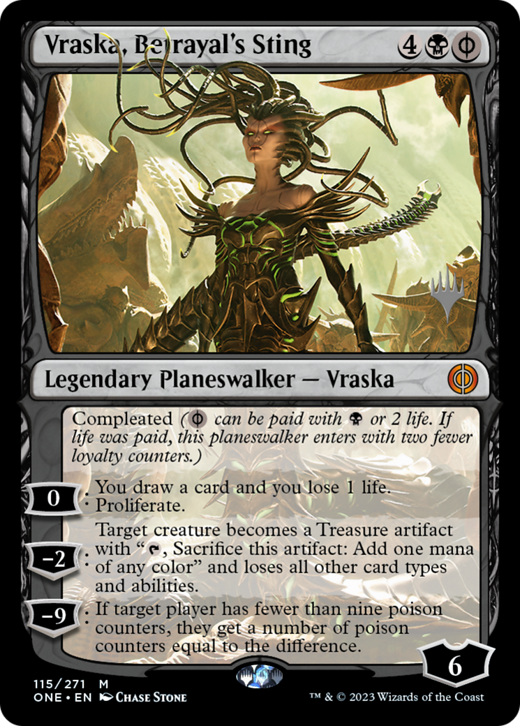 Vraska, Betrayal's Sting (Promo Pack) [Phyrexia: All Will Be One Promos] | Rock City Comics