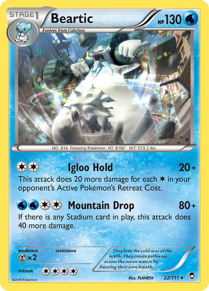 Beartic (22/111) [XY: Furious Fists] | Rock City Comics