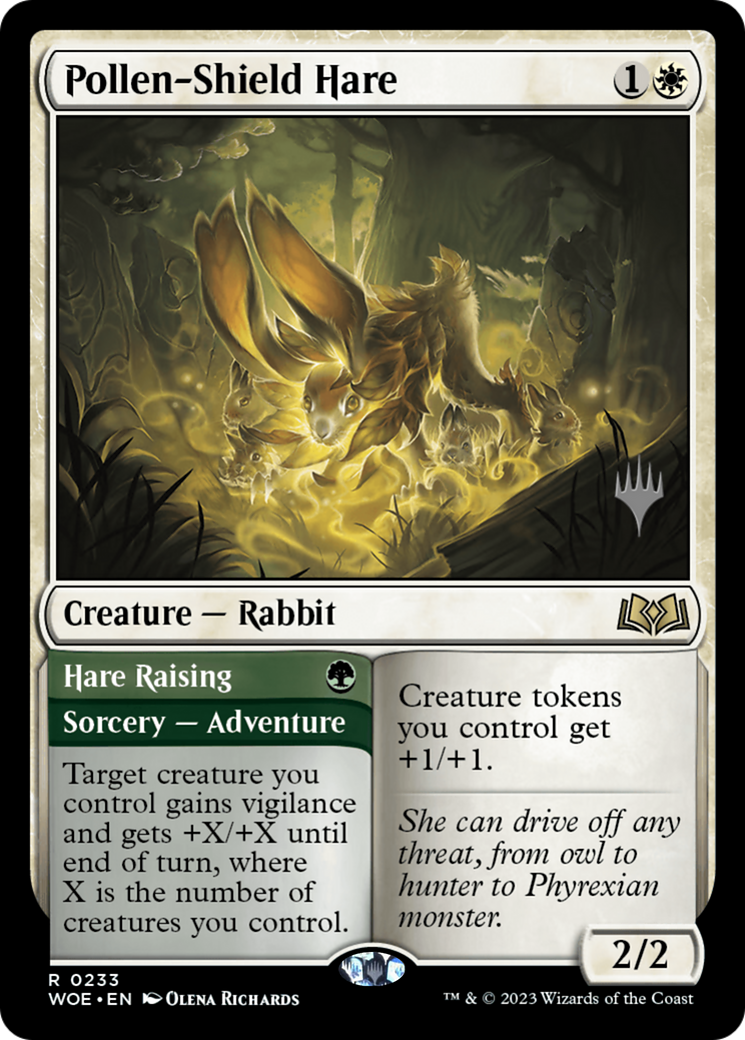 Pollen-Shield Hare // Hare Raising (Promo Pack) [Wilds of Eldraine Promos] | Rock City Comics