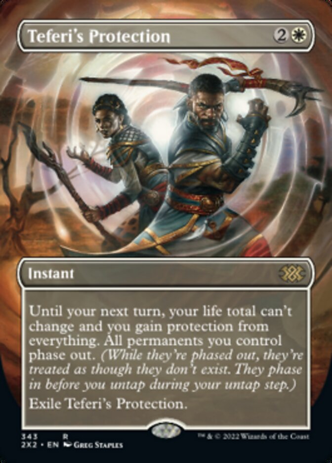 Teferi's Protection (Borderless Alternate Art) [Double Masters 2022] | Rock City Comics