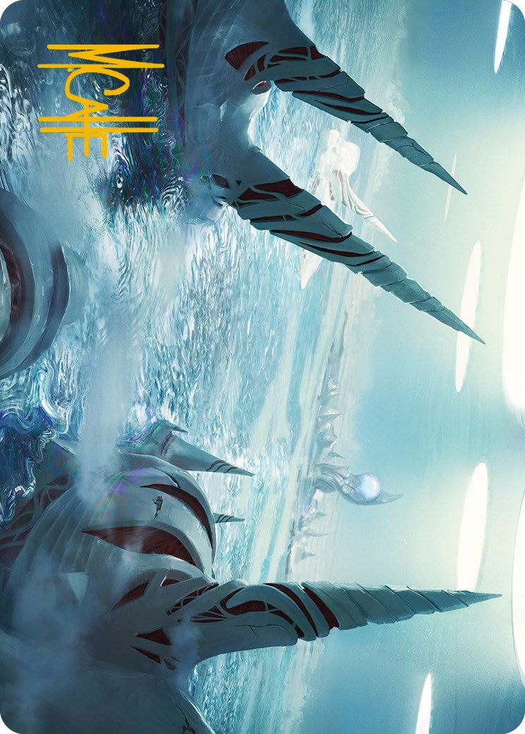 Seachrome Coast Art Card (Gold-Stamped Signature) [Phyrexia: All Will Be One Art Series] | Rock City Comics