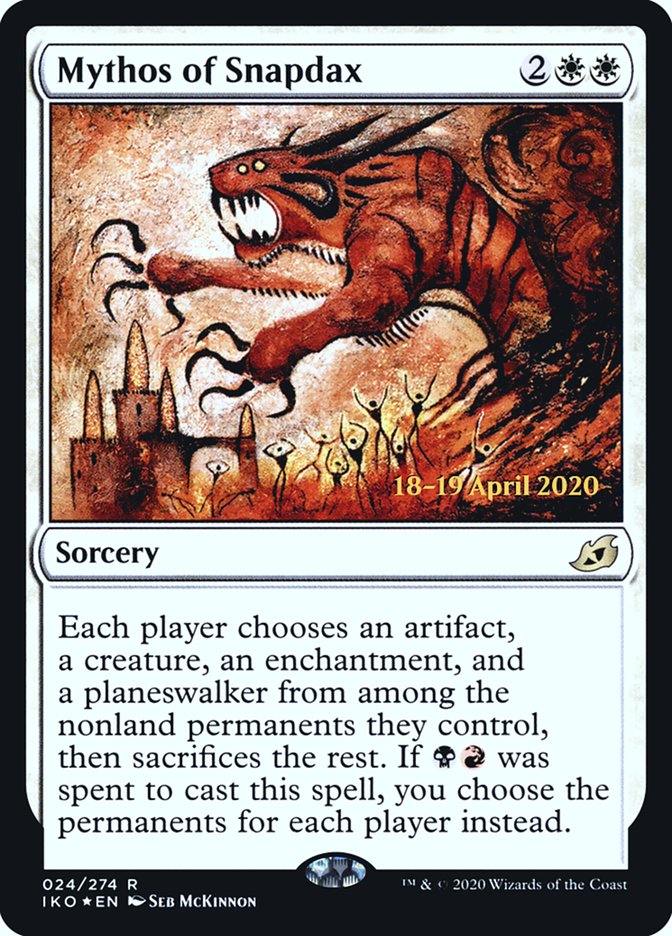 Mythos of Snapdax [Ikoria: Lair of Behemoths Prerelease Promos] | Rock City Comics