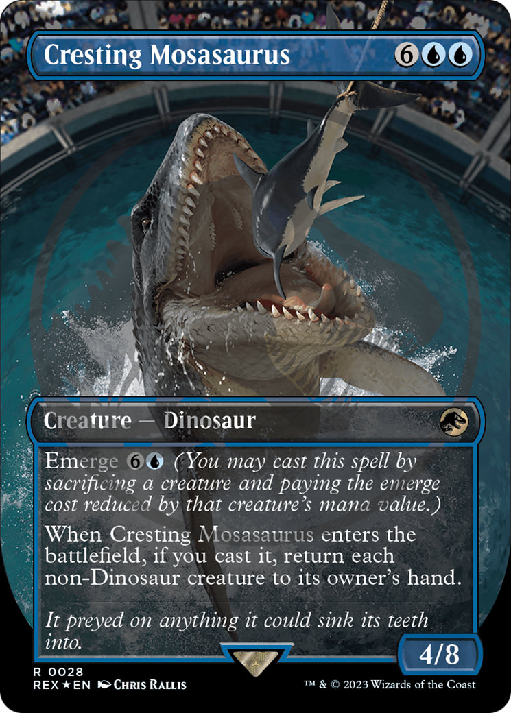 Cresting Mosasaurus (Emblem) (Borderless) [Jurassic World Collection Tokens] | Rock City Comics