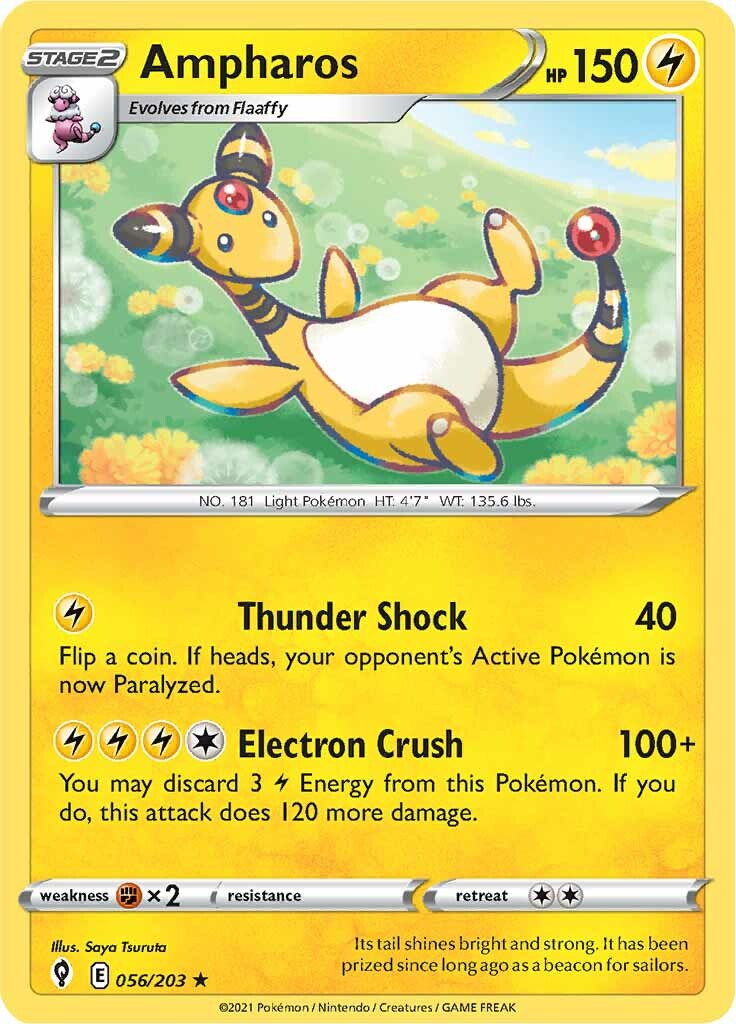 Ampharos (056/203) [Sword & Shield: Evolving Skies] | Rock City Comics