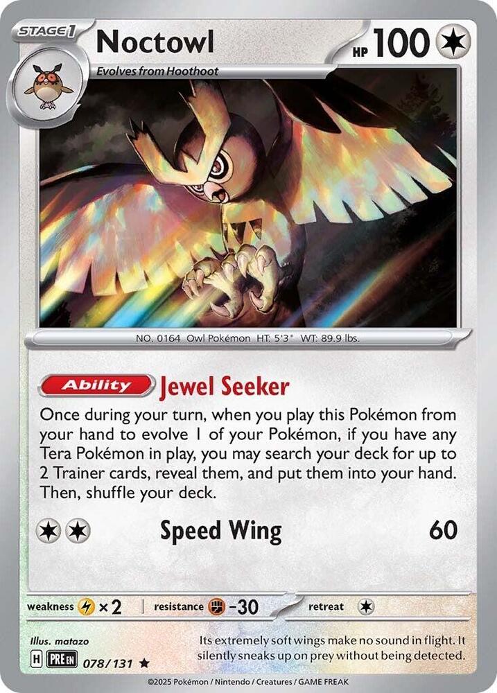 Noctowl (078/131) [Scarlet & Violet: Prismatic Evolutions] | Rock City Comics