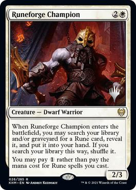 Runeforge Champion (Promo Pack) [Kaldheim Promos] | Rock City Comics