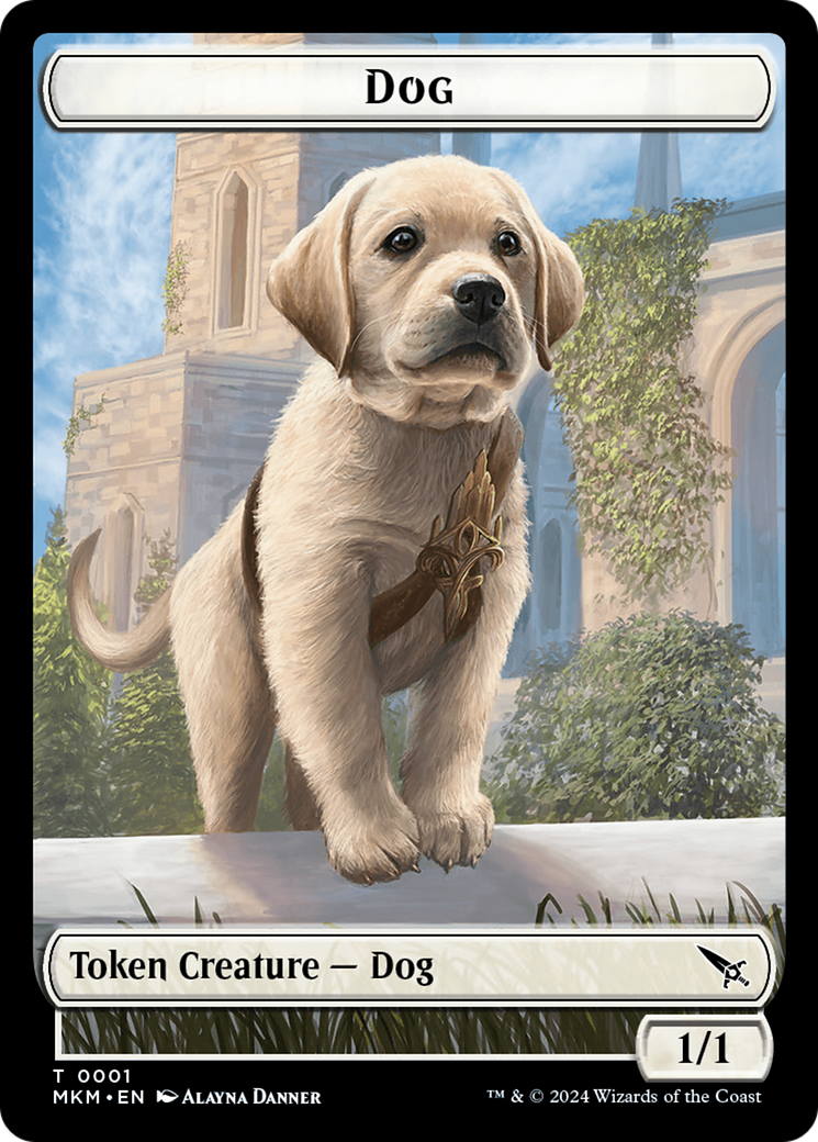 Detective // Dog Double-Sided Token [Murders at Karlov Manor Tokens] | Rock City Comics