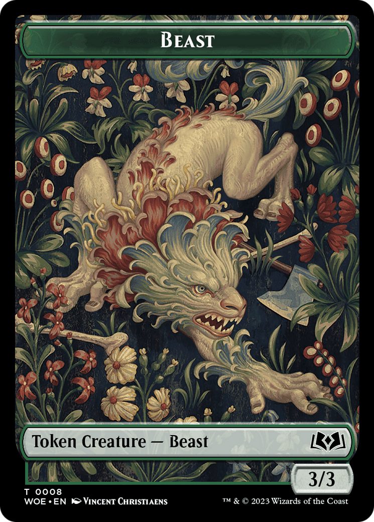 Beast Token [Wilds of Eldraine Tokens] | Rock City Comics