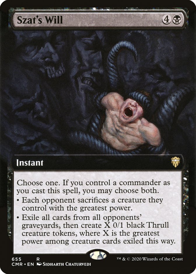 Szat's Will (Extended Art) [Commander Legends] | Rock City Comics