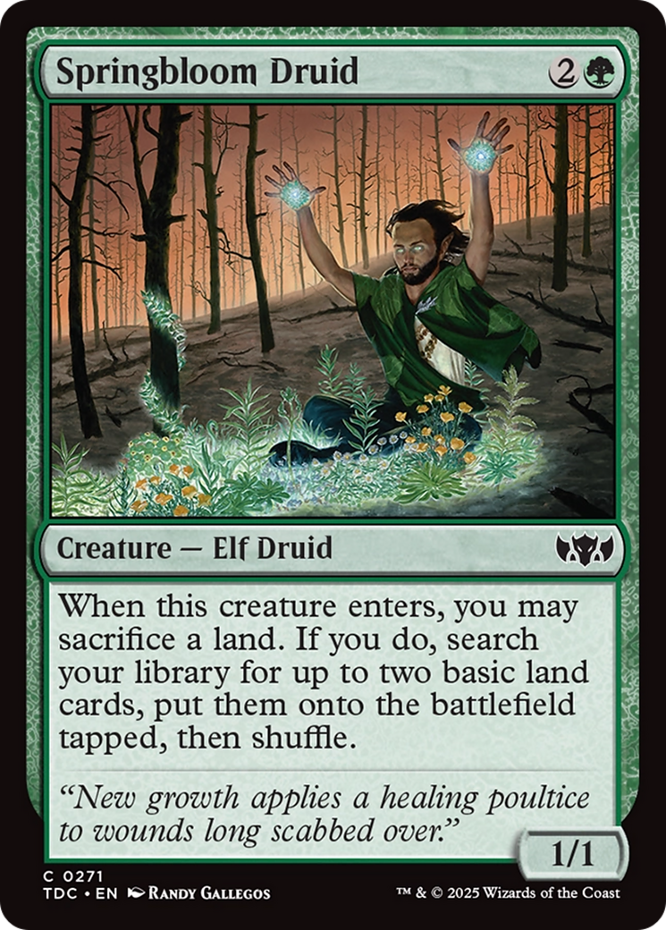 Springbloom Druid [Tarkir: Dragonstorm Commander] | Rock City Comics
