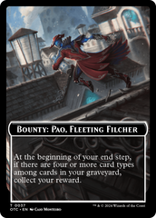 Bounty: Paq, Fleeting Filcher // Bounty Rules Double-Sided Token [Outlaws of Thunder Junction Commander Tokens] | Rock City Comics