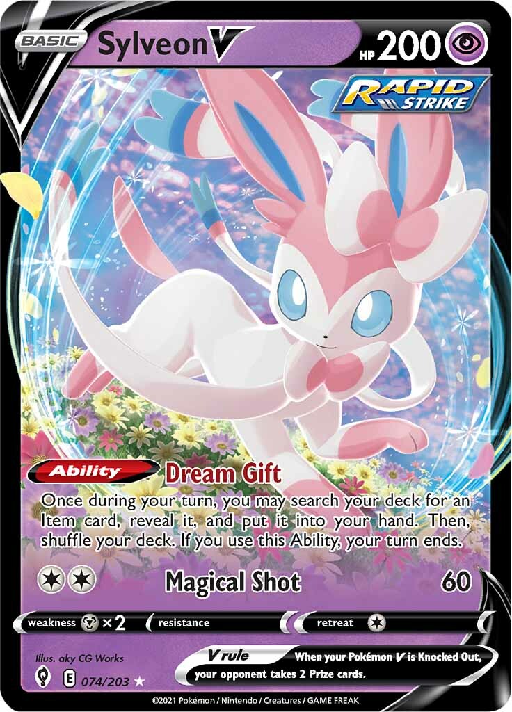 Sylveon V (074/203) [Sword & Shield: Evolving Skies] | Rock City Comics