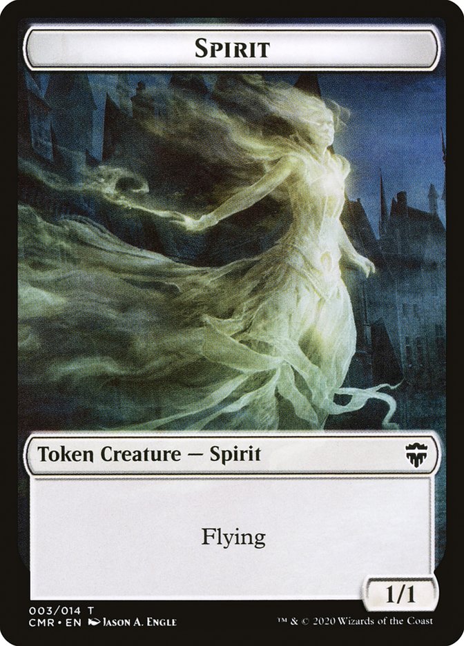 Spirit // Zombie Double-Sided Token [Commander Legends Tokens] | Rock City Comics