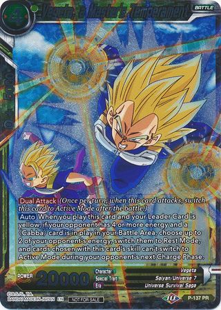 Vegeta, a Master's Temperament (Series 7 Super Dash Pack) (P-137) [Promotion Cards] | Rock City Comics