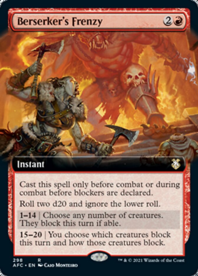 Berserker's Frenzy (Extended Art) [Dungeons & Dragons: Adventures in the Forgotten Realms Commander] | Rock City Comics