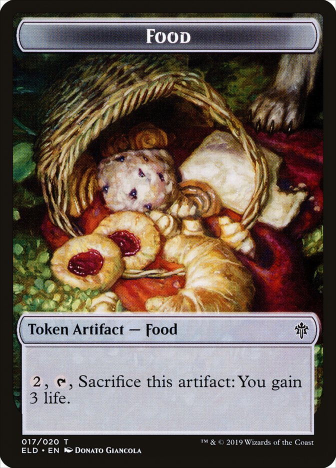 Wolf // Food (17) Double-Sided Token [Throne of Eldraine Tokens] | Rock City Comics