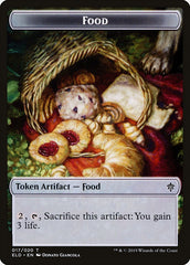 Rat // Food (17) Double-Sided Token [Throne of Eldraine Tokens] | Rock City Comics