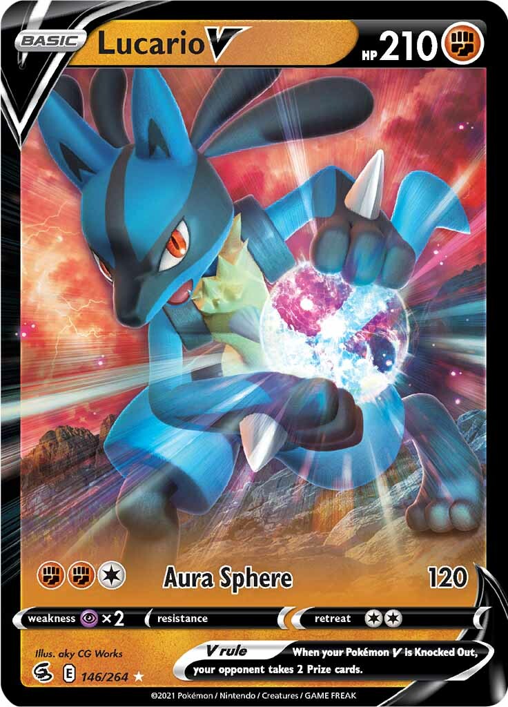 Lucario V (146/264) (Jumbo Card) [Sword & Shield: Fusion Strike] | Rock City Comics