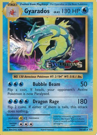 Gyarados (34/108) (XY Evolutions Prerelease) [XY: Black Star Promos] | Rock City Comics