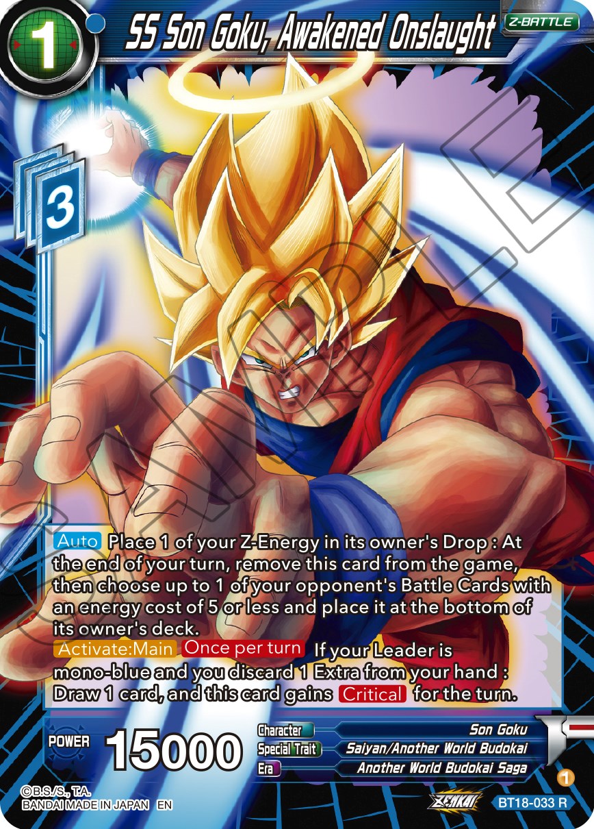 SS Son Goku, Awakened Onslaught (BT18-033) [Dawn of the Z-Legends] | Rock City Comics