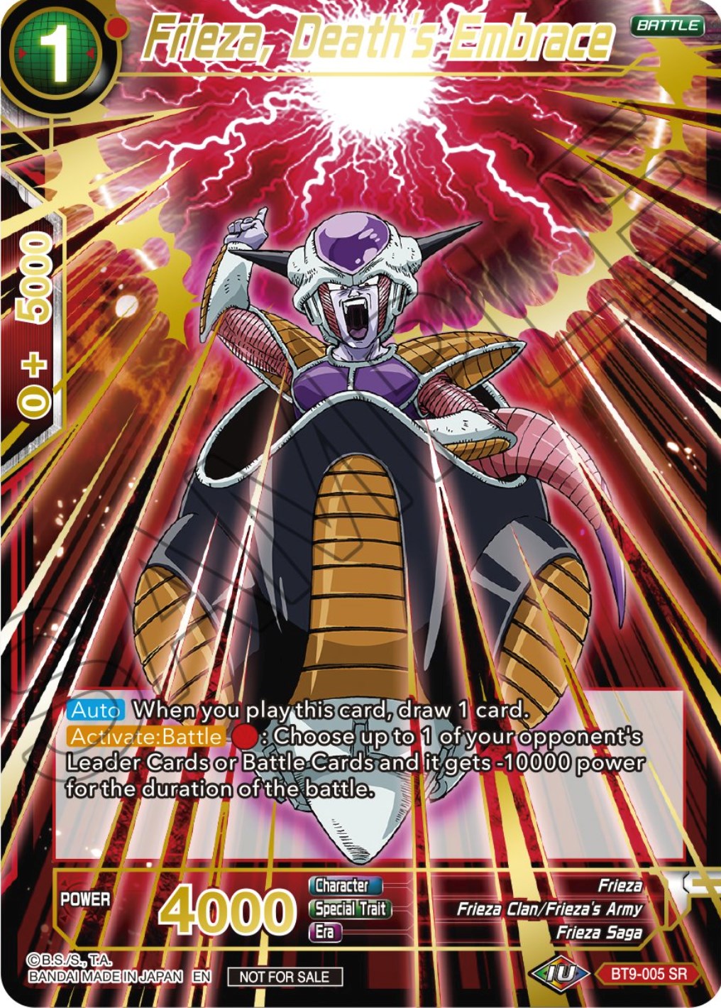 Frieza, Death's Embrace (BT9-005) [Tournament Promotion Cards] | Rock City Comics