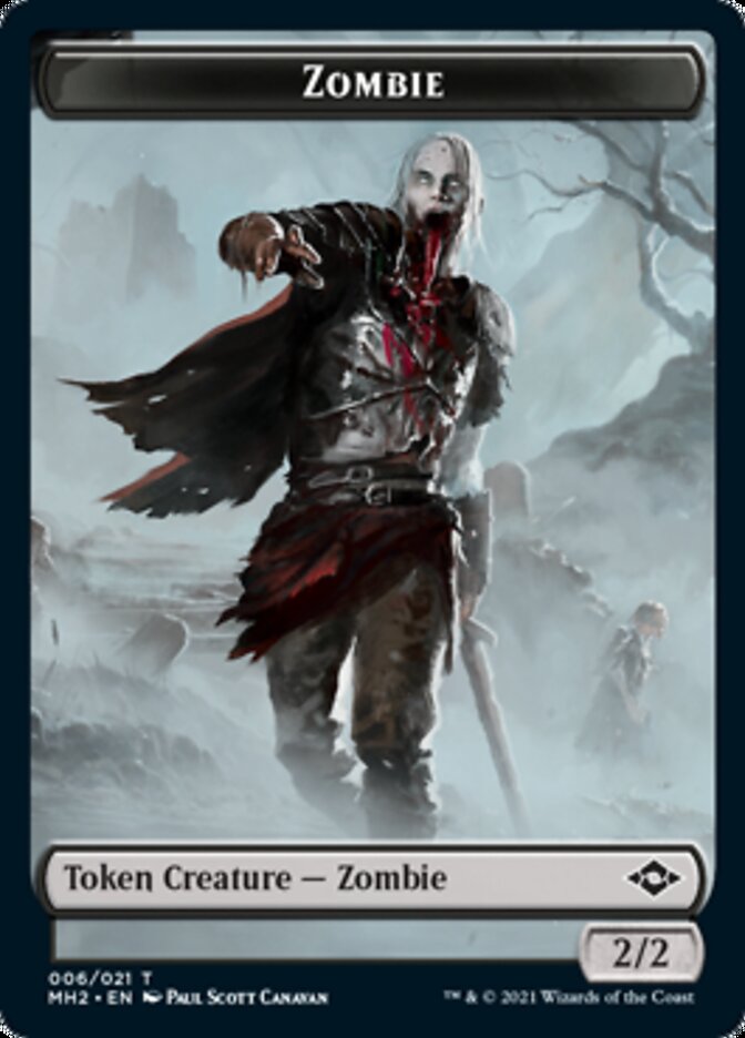Treasure (21) // Zombie Double-Sided Token [Modern Horizons 2 Tokens] | Rock City Comics