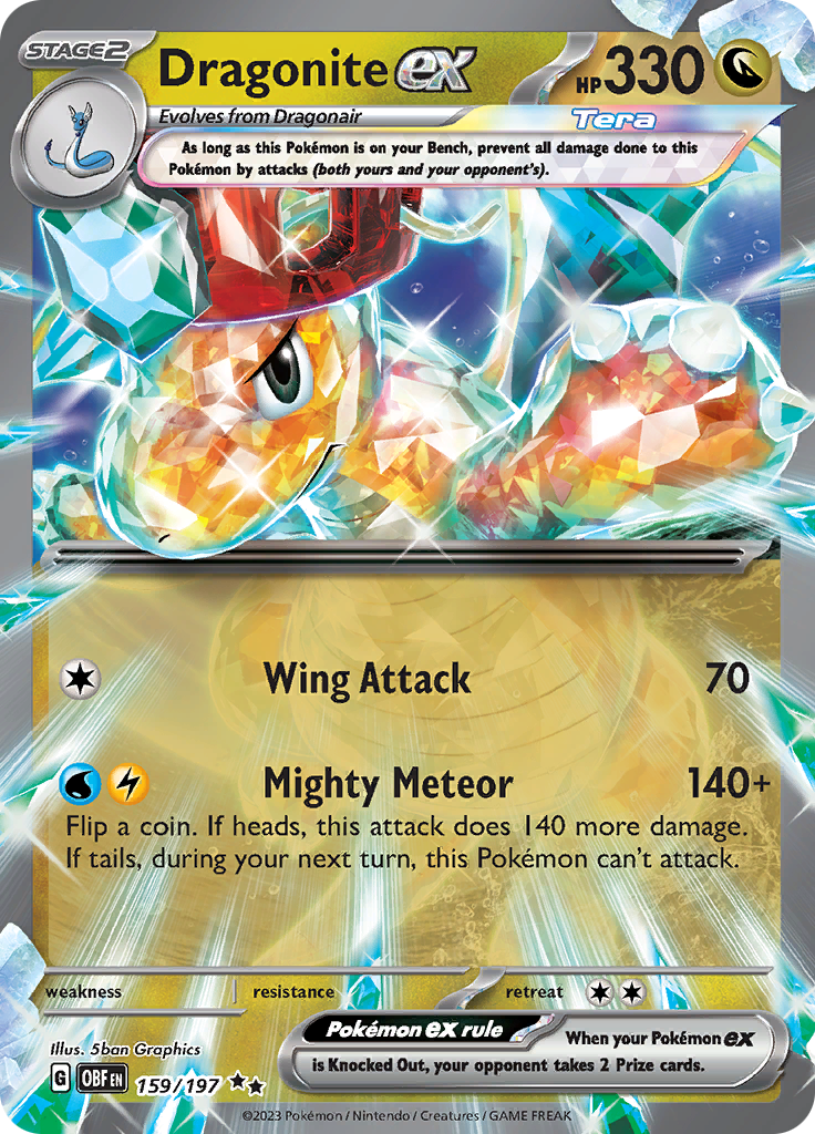 Dragonite ex (159/197) [Scarlet & Violet: Obsidian Flames] | Rock City Comics