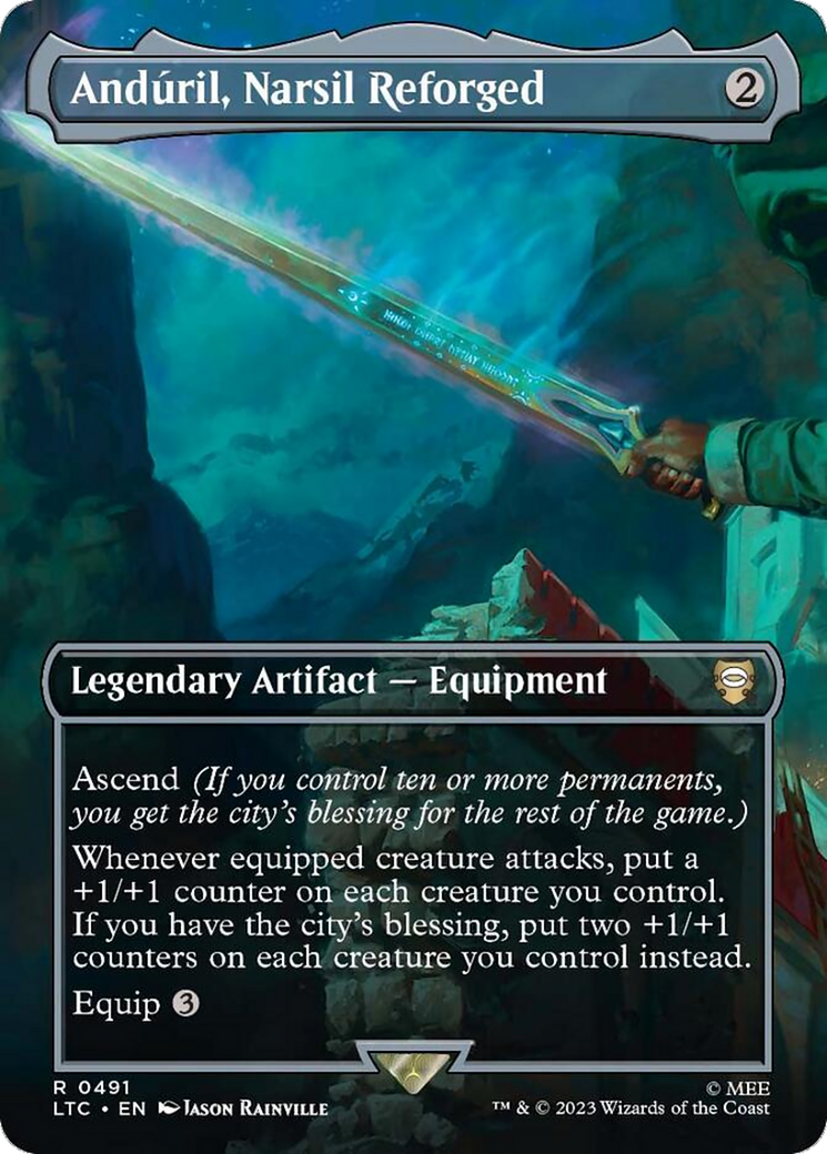 Anduril, Narsil Reforged (Borderless) [The Lord of the Rings: Tales of Middle-Earth Commander] | Rock City Comics
