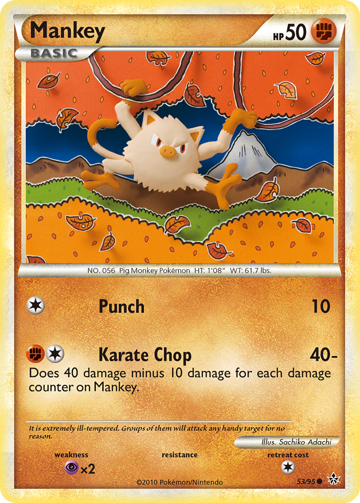 Mankey (53/95) [HeartGold & SoulSilver: Unleashed] | Rock City Comics