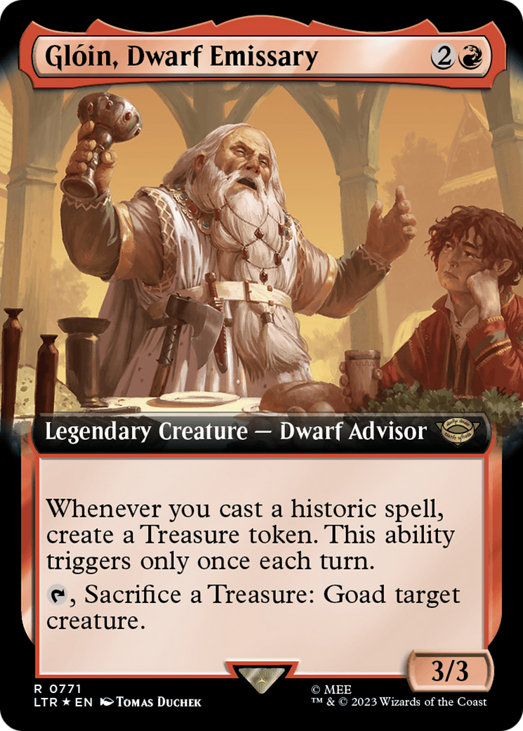 Gloin, Dwarf Emissary (Extended Art) (Surge Foil) [The Lord of the Rings: Tales of Middle-Earth] | Rock City Comics