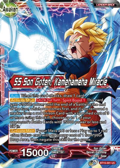 Son Goten // SS Son Goten, Kamehameha Miracle (BT15-001) [Saiyan Showdown] | Rock City Comics