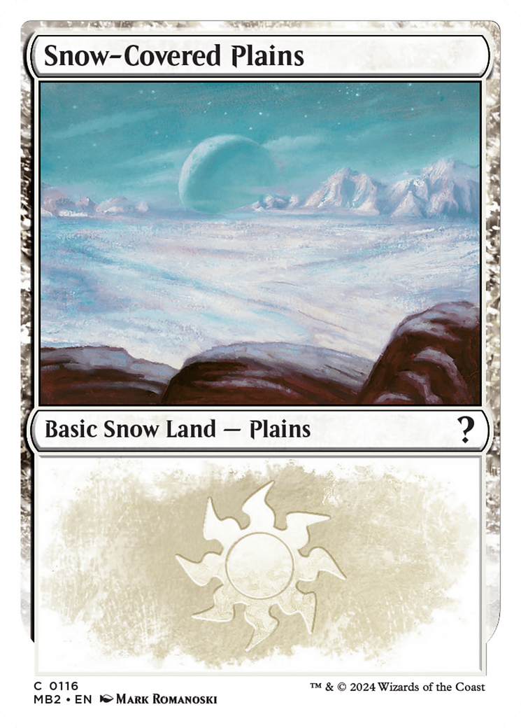 Snow-Covered Plains (White Border) [Mystery Booster 2] | Rock City Comics