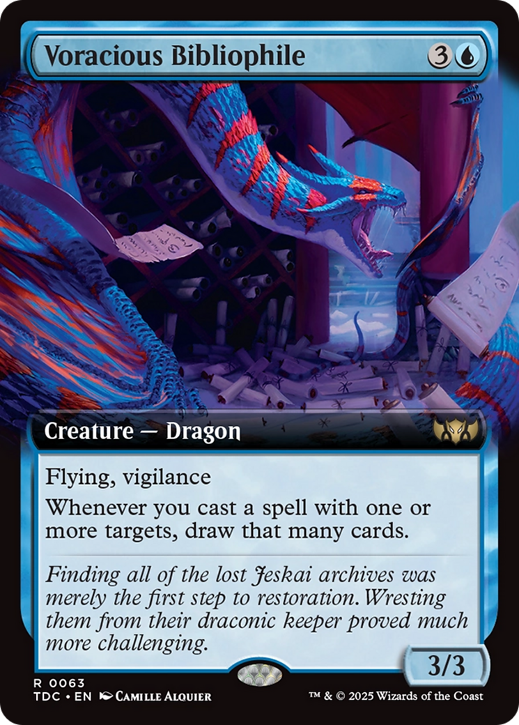 Voracious Bibliophile (Extended Art) [Tarkir: Dragonstorm Commander] | Rock City Comics