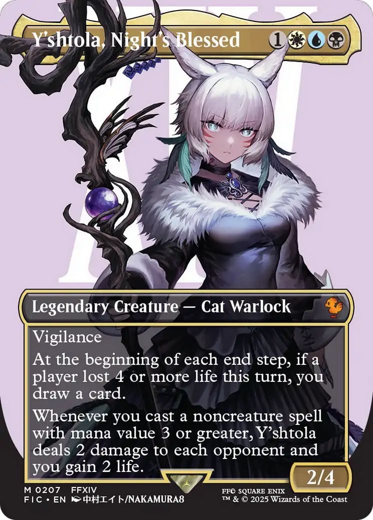 Y'shtola, Night's Blessed (Borderless) (Surge Foil) [FINAL FANTASY Commander] | Rock City Comics