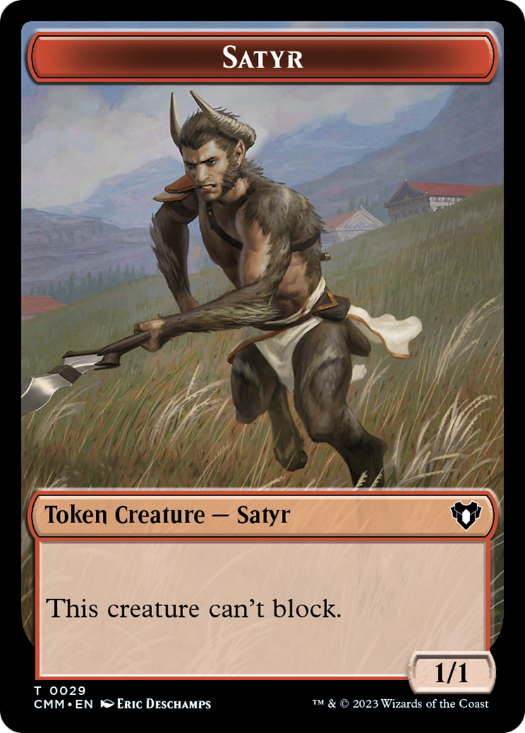 Satyr Token [Commander Masters Tokens] | Rock City Comics