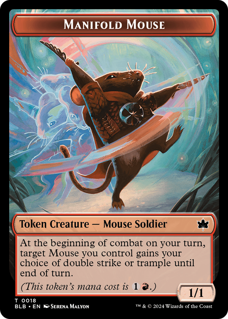 Sword // Manifold Mouse Double-Sided Token [Bloomburrow Tokens] | Rock City Comics