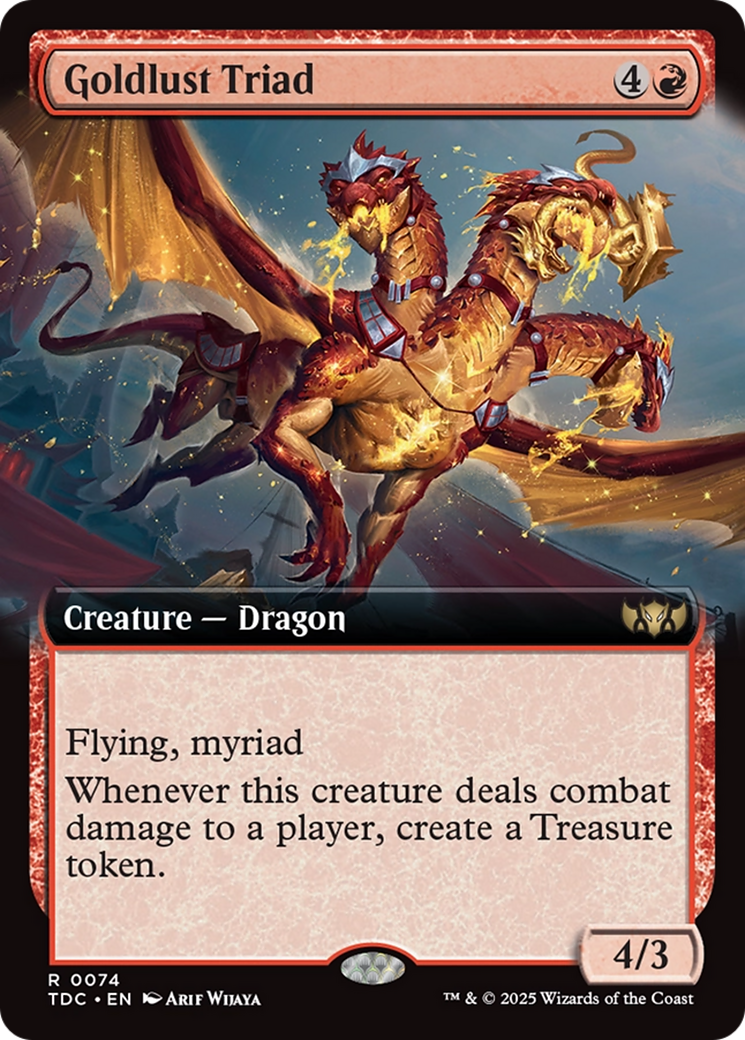 Goldlust Triad (Extended Art) [Tarkir: Dragonstorm Commander] | Rock City Comics
