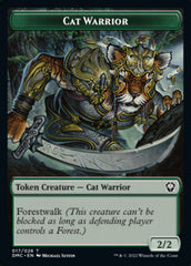 Saproling // Cat Warrior Double-Sided Token [Dominaria United Tokens] | Rock City Comics