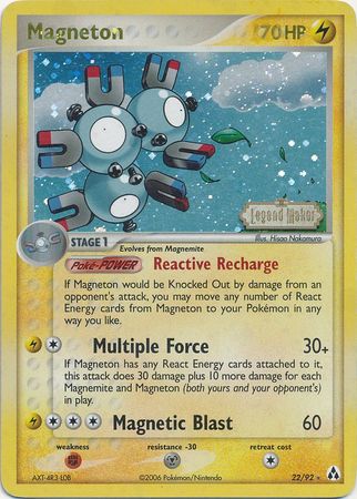 Magneton (22/92) (Stamped) [EX: Legend Maker] | Rock City Comics