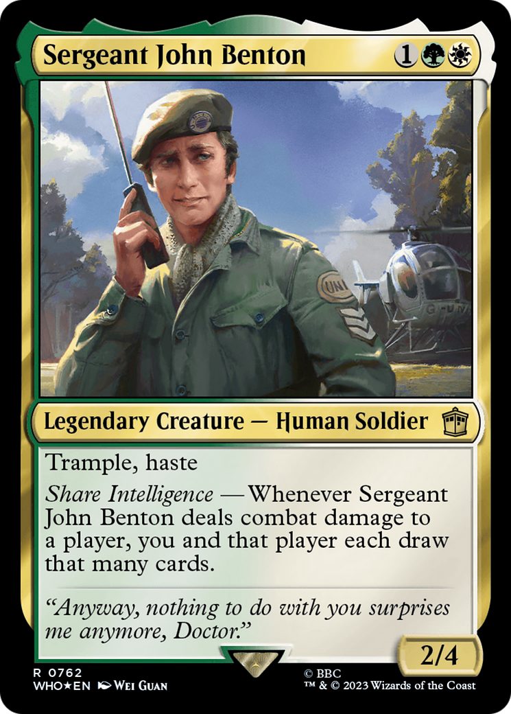 Sergeant John Benton (Surge Foil) [Doctor Who] | Rock City Comics