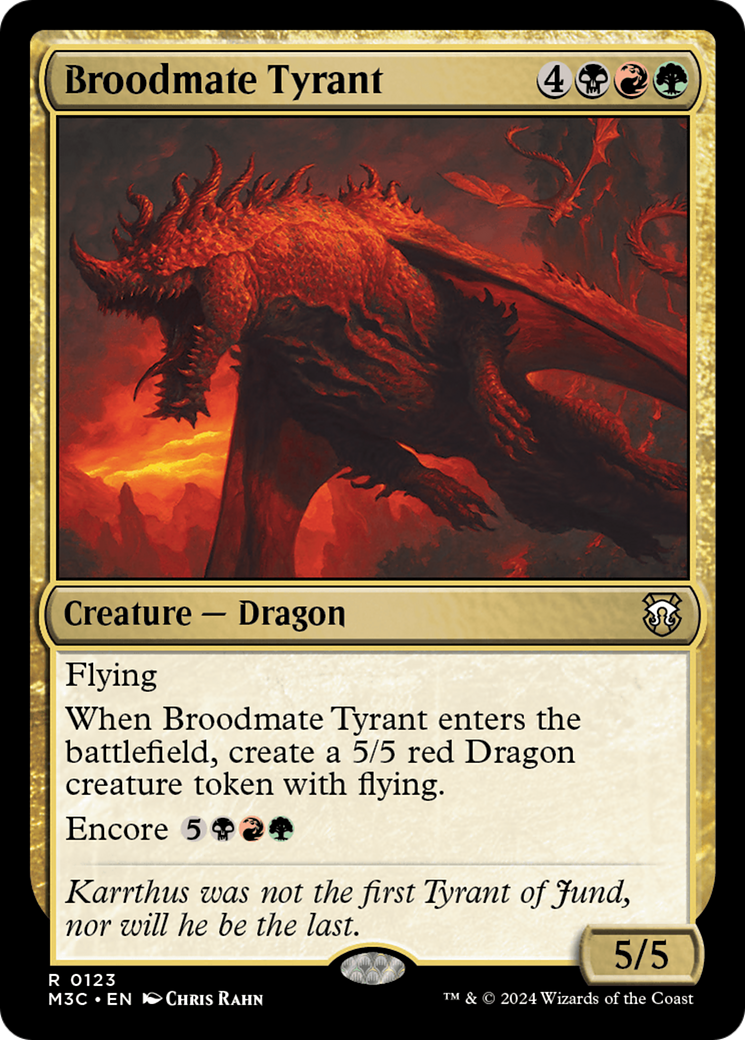 Broodmate Tyrant (Extended Art) (Ripple Foil) [Modern Horizons 3 Commander] | Rock City Comics