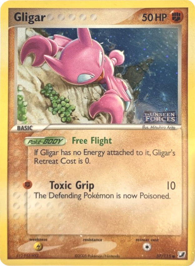 Gligar (57/115) (Stamped) [EX: Unseen Forces] | Rock City Comics