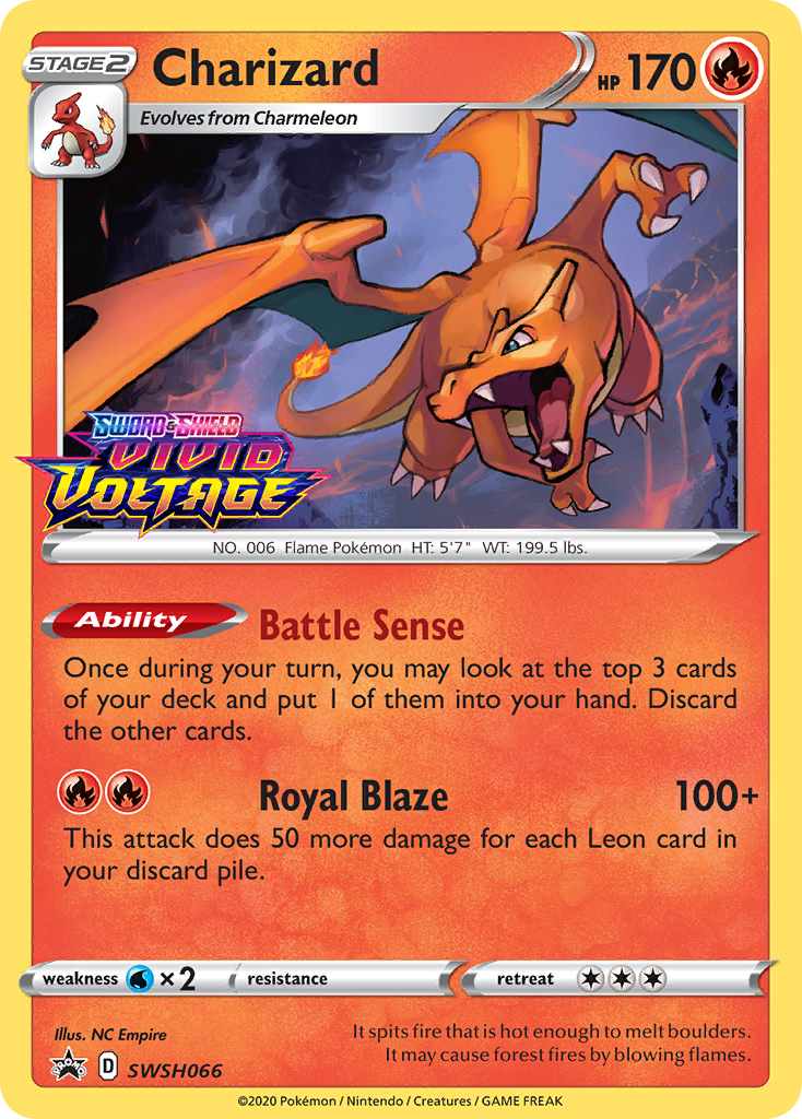 Charizard (SWSH066) (Prerelease Promo) [Sword & Shield: Black Star Promos] | Rock City Comics