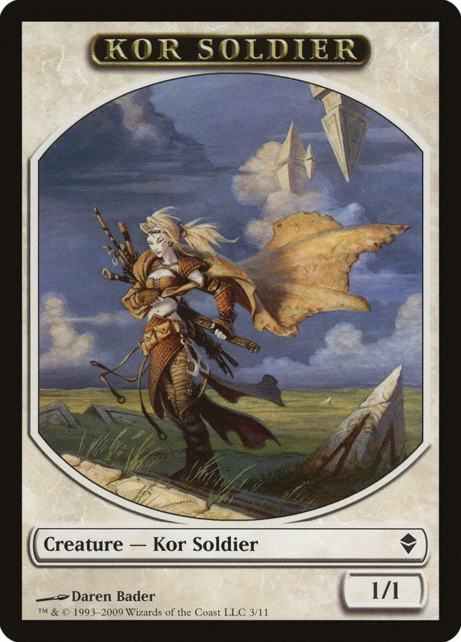 Kor Soldier Token [Zendikar Tokens] | Rock City Comics