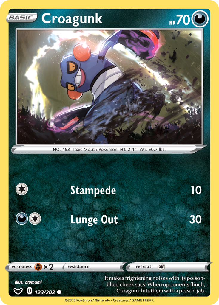 Croagunk (123/202) [Sword & Shield: Base Set] | Rock City Comics