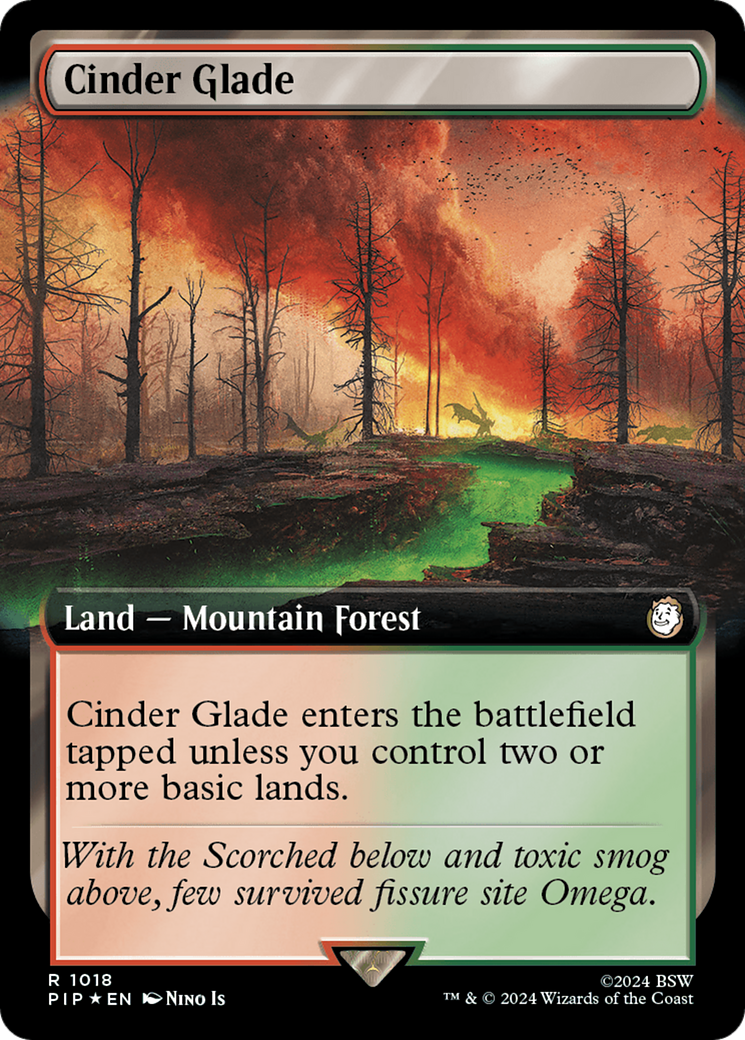 Cinder Glade (Extended Art) (Surge Foil) [Fallout] | Rock City Comics