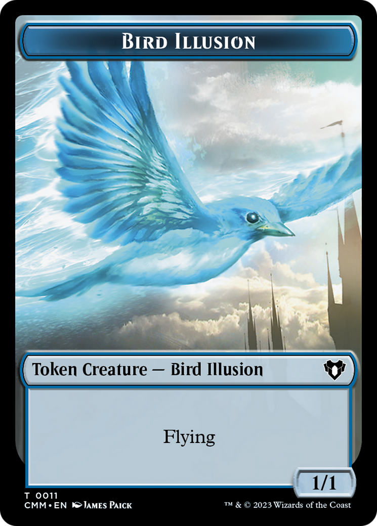 Bird // Bird Illusion Double-Sided Token [Commander Masters Tokens] | Rock City Comics