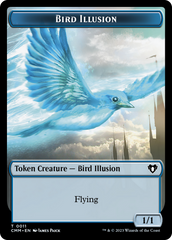 Spirit (0039) // Bird Illusion Double-Sided Token [Commander Masters Tokens] | Rock City Comics