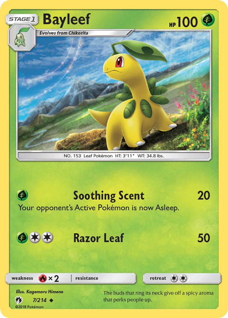 Bayleef (7/214) [Sun & Moon: Lost Thunder] | Rock City Comics